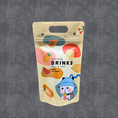 購入 500ml カスタムデザイン 夏のアイスドリンク ポーチ バッグ スタンドアップ 底のジッパーとハングリングホール online manufacture