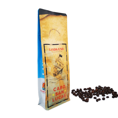 購入 500g 1.1lb マット フラットボトム ポケット バッグ コーヒー豆の包装のためのリップオフジッパー online manufacture