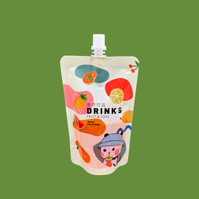 購入 8オンス 一面クリア スタンドアップ カスタムプリント スプートポケット バッグ キッズ 飲料,ミルク,果汁,コーヒー,飲料 online manufacture