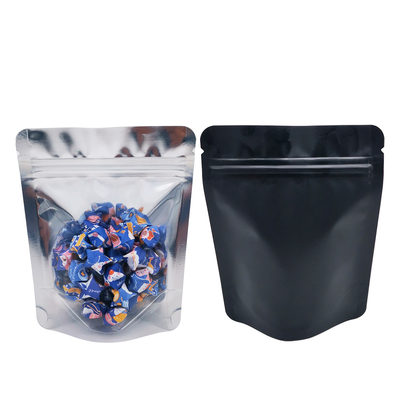 購入 フロント クリア マットブラック バック 13ミリ 3.5g マイラー Ziplock スタンドアップ バッグ 雑草 花菓子 スナック online manufacture
