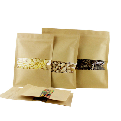 購入 臭いを防げる フラット 3 サイドシール ポケット 透明な窓  Ziplock 乾燥食品ナッツ online manufacture