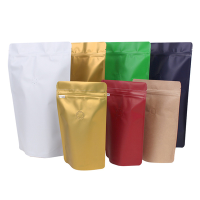 購入 高級スタンドアップコーヒーバッグ コーヒー豆,粉砕コーヒー,茶葉の包装のための脱ガスバルブ online manufacture