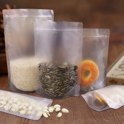購入 3.9 x 5.9 インチ 熱密封 マット クリア 食品,豆,スナック 梱包用 リセール可能なジッパーロック付き スタンドアップ ポッチ バッグ online manufacture