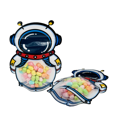 宇宙飛行士 宇宙人形 プラスチック 立体袋 食品 包装用 Ziplock バッグ クッキー 乾燥食品