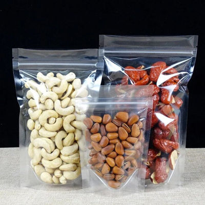 透明 透明 シーパー付き スタンドアップバッグ 横のジャケット